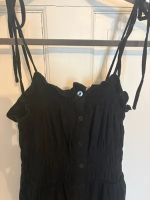 Universal Threads Black Button Front Linen Midi Dress thumbnail 4