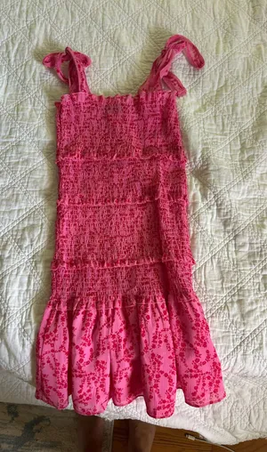 Pink scrunch dress thumbnail 1