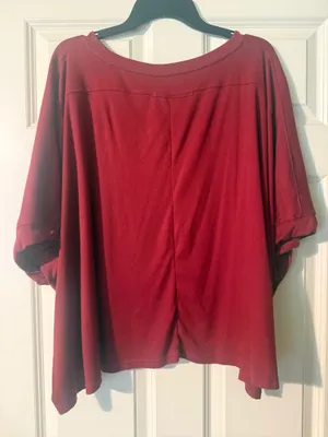 Ueu Oversized Crop Tshirt Red Size L thumbnail 2