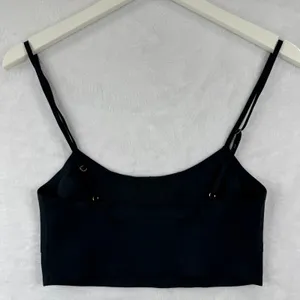 Intimately Free People Black Cropped Cami Tank Top‎ OB1282552 Womens Size S thumbnail 7