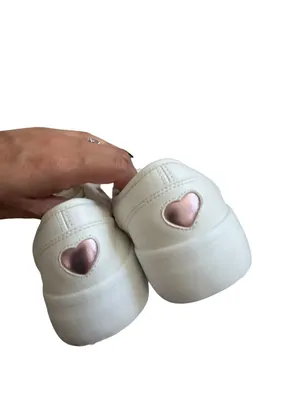 SINCERELY JULES Tag Pink White Heart Print Sneakers Size 8.5 thumbnail 8