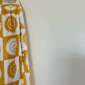Mighty Fine Smiley Sun Graphic Lounge Shorts Yellow White Alt Lounge Retro Indie thumbnail 8