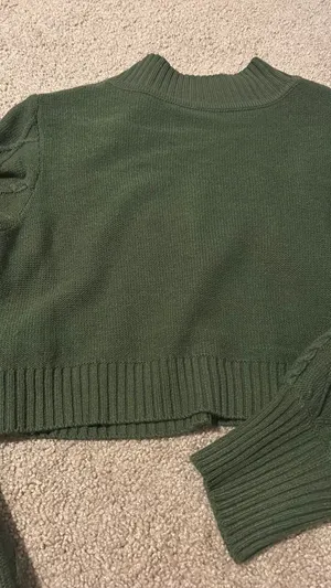 SheIn Olive Green Sweater thumbnail 6