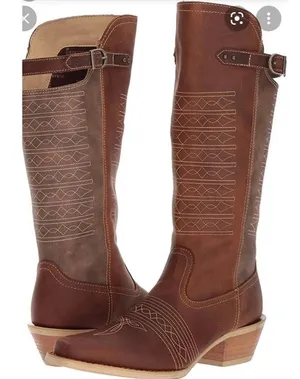 Durango Crush Women's Vintage Brown Belted Collar Western Boot US6.5 Very New Cowbay thumbnail 1