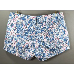 Lilly Pulitzer Walsh Short Indigo Star Crush Starfish Size 0 Womens Cotton 3" thumbnail 2