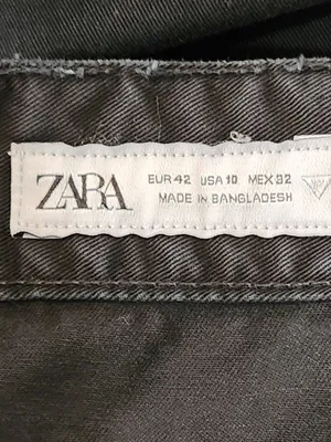 Zara Black Wide Leg Cargo Pants Size 10 thumbnail 9