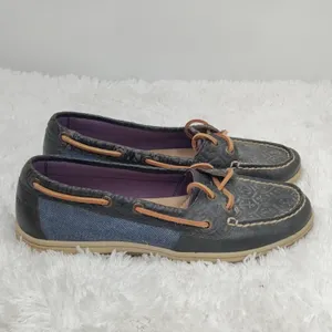 Black Sperry leather boat shoes sz 8 thumbnail 2