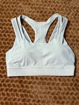 Lululemon Geared To Train Sports Workout Bra A/B Cup Springtime Blue 6 thumbnail 7