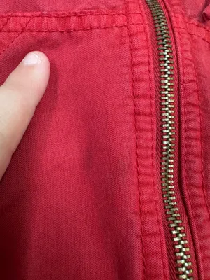 Kim Rogers Red Thin Hooded Jacket Size Large thumbnail 2