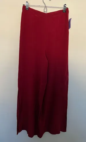 Free People Red Wide Leg Pants thumbnail 1