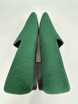 Vivaia Samantha Walker Forest Green Square-Toe Loafers Size 41 or US 9.5 thumbnail 6