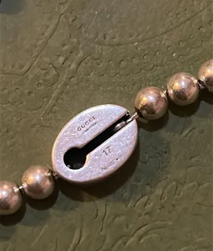 Gucci Interlocking G Boule Chain Bracelet size 17 Ag925 thumbnail 5