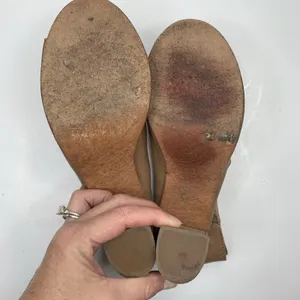 Steven By Steve Madden Size‎ 7.5 Bootie Leather Peep Toe Ankle Chunky Heel Women’s thumbnail 9
