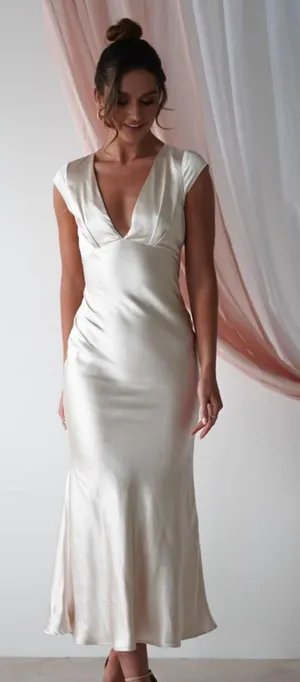 Oh Hello Clothing Midi Dress White thumbnail 1