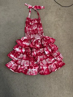 Ruffle mini dress Red Size M thumbnail 3