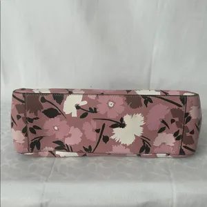Kate Spade NY Briar Lane Gala Pink/Cream Floral Leather Shoulder Bag Purse 🌸🌸 thumbnail 5
