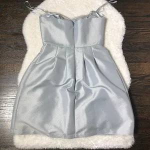 BCBG Max Azria Silver Gray Strapless Dress thumbnail 9