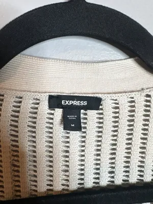 🔆 Express cream knit cardigan sweater thumbnail 3