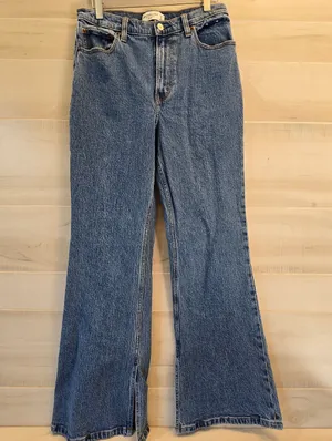 {29/8} Abercrombie & Fitch The Vintage Flare High Rise Dark Blue Jeans thumbnail 2