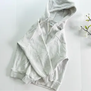 Aritzia TNA Sweatfleece Cozy Fleece Boyfriend Fit Top Zip Up Sweatshirt thumbnail 4