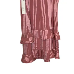 Pinch Women Cami Tank Top Ruffle Tiered‎ Trim Striped Metallic Pink Medium NWT thumbnail 9
