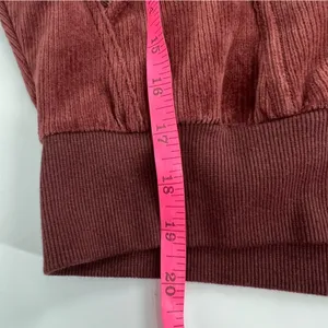NWT Anthropologie Daily‎ Practice brown velour hoodie sz L thumbnail 5