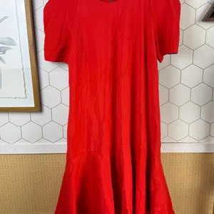 Maeve by Anthropologie Red Rousseau Flounced Knee Length Dress - Size - 4 - NWT thumbnail 10