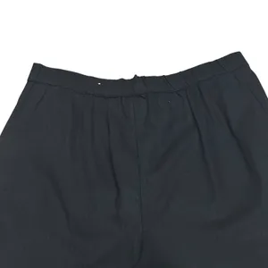Who What Wear Linen Blend Wide Legged Cropped Pants Size 14 High Waist Black thumbnail 5