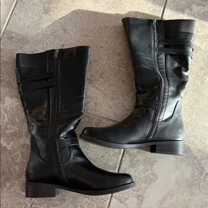 Journee Collection Sonny Knee High Wide Calf Boots in Black, Size 10 WC thumbnail 9