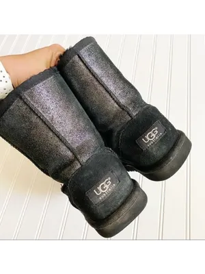 Ugg Boots Size 5 Black K Classic Short Glitter Shimmer Wintercore Vibe Cozy Warm thumbnail 4