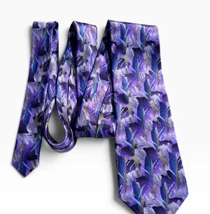 J Garcia Oak Tree Collection Fifty-Two Purple Abstract Silk Necktie 60 Inch thumbnail 1