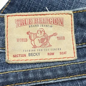 True Religion Becky Vintage Y2K Flare Jeans Size 32 Distressed Low Rise thumbnail 9