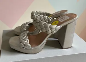 DV DOLCE VITA Gold Wash Braided Heels Size 9 thumbnail 1