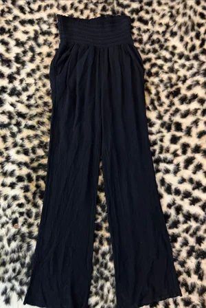 American Eagle Outfitters Black Wide-Leg Pants thumbnail 1