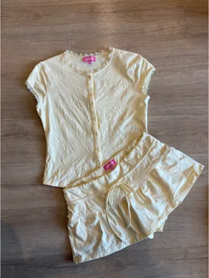 Edikted Yelena Mini Skort & Lace Button Up Top Set thumbnail 2