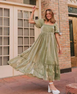 Maxi Dress Green Size XS thumbnail 4
