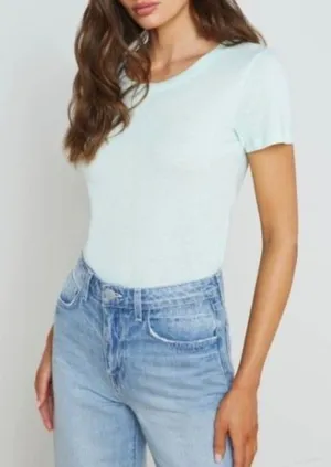 L’Agence Cory Cotton Scoopneck Tee Size Medium Honeydew Classic Basic Minimalist thumbnail 1