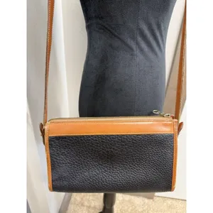 Vintage Dooney & Bourke Black All Weather Leather Pebble Crossbody Purse Handbag thumbnail 8