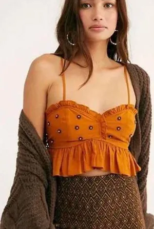 Free People Intimately On A Star Crop Cami thumbnail 1