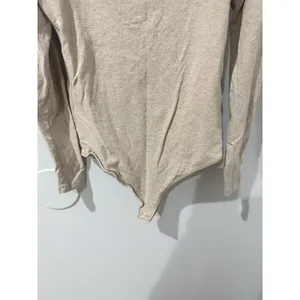 Abercrombie & Fitch Women's Long Sleeved Body Suit Beige Sz M R‎ thumbnail 4