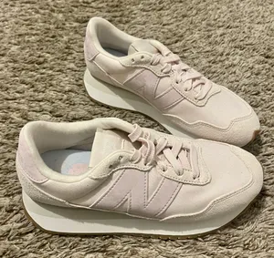New Balance Pink and White Women's Sneakers thumbnail 1