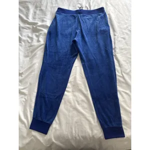 Juicy Couture Velour Pants Jogger Royal Blue Women's Large Y2k Athleisure Sport thumbnail 7