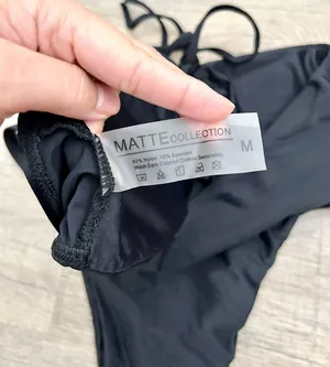 Matte Collection black cut out one piece bikini size M. thumbnail 5