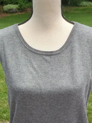 Leo & Nicole Sleeveless Sweater | Gray Sweater Vest | Gray Sweater Tank thumbnail 2
