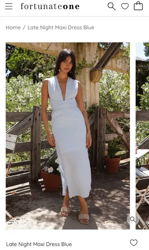 Fortunate One Blue Dress Maxi thumbnail 3