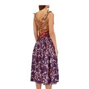 Zimmermann Aliane Cut Out Midi Dress Mixed Paisley Print Cotton Summer Dress thumbnail 5
