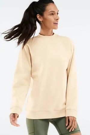 Fabletics James Shorewood Tan Mock‎ Neck Pullover Sweatshirt M thumbnail 1