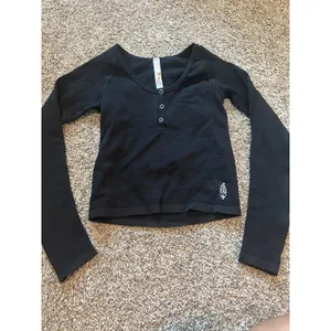 FP‎ Movement Bail Out Long Sleeve Layer Shirt Black Henley Cutout OB2008588 XS/S thumbnail 3