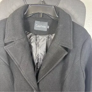 Chou Yatou | Women's Black Pea‎ Coat thumbnail 4
