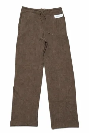 PacSun‎ Baggy Herringbone Knit Pants Taupe Brown Cotton Drawstring Womens S NEW thumbnail 1